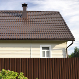 Металлочерепица 0,4х1,15х2,2м коричневый