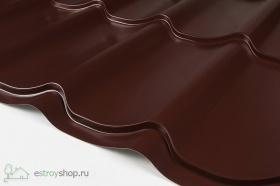 Металлочерепица 0,4х1,15х2,2м коричневый