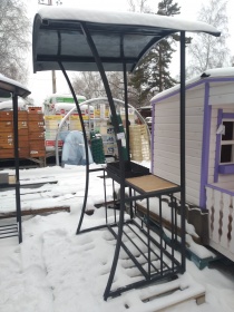 Мангал большой с крышей и решеткой